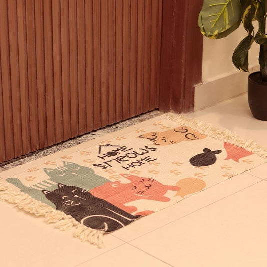 Meow Home Wooven Floormat