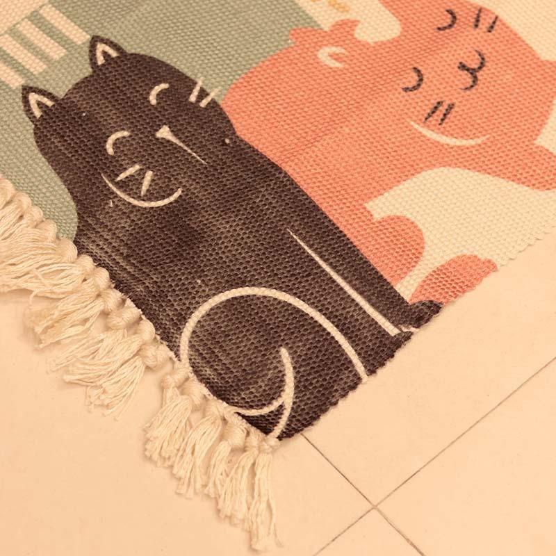 Meow Home Wooven Floormat