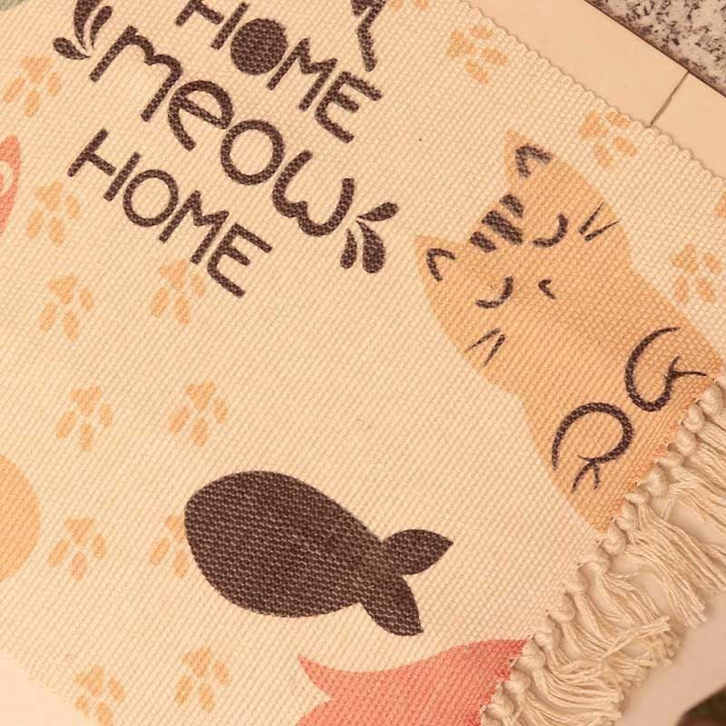 Meow Home Wooven Floormat